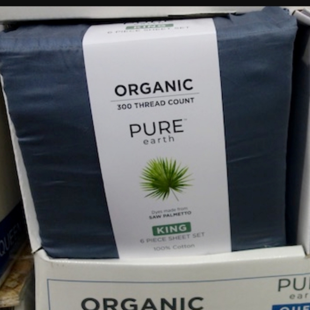 Pure Earth Organic Cotton Sheet Set NWT - KING